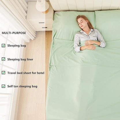 Sleeping Bag Liner Camping Adult Sleep Sack Lightweight Travel Sheet - Image 5