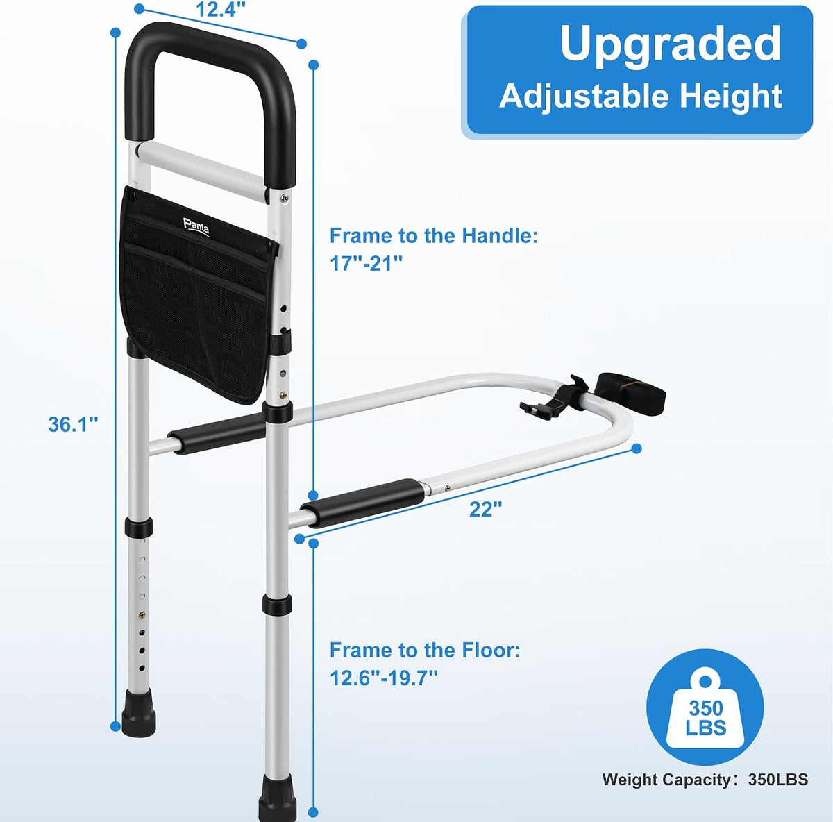 panta bed rails for elderly adults safety, adjustable shown in use