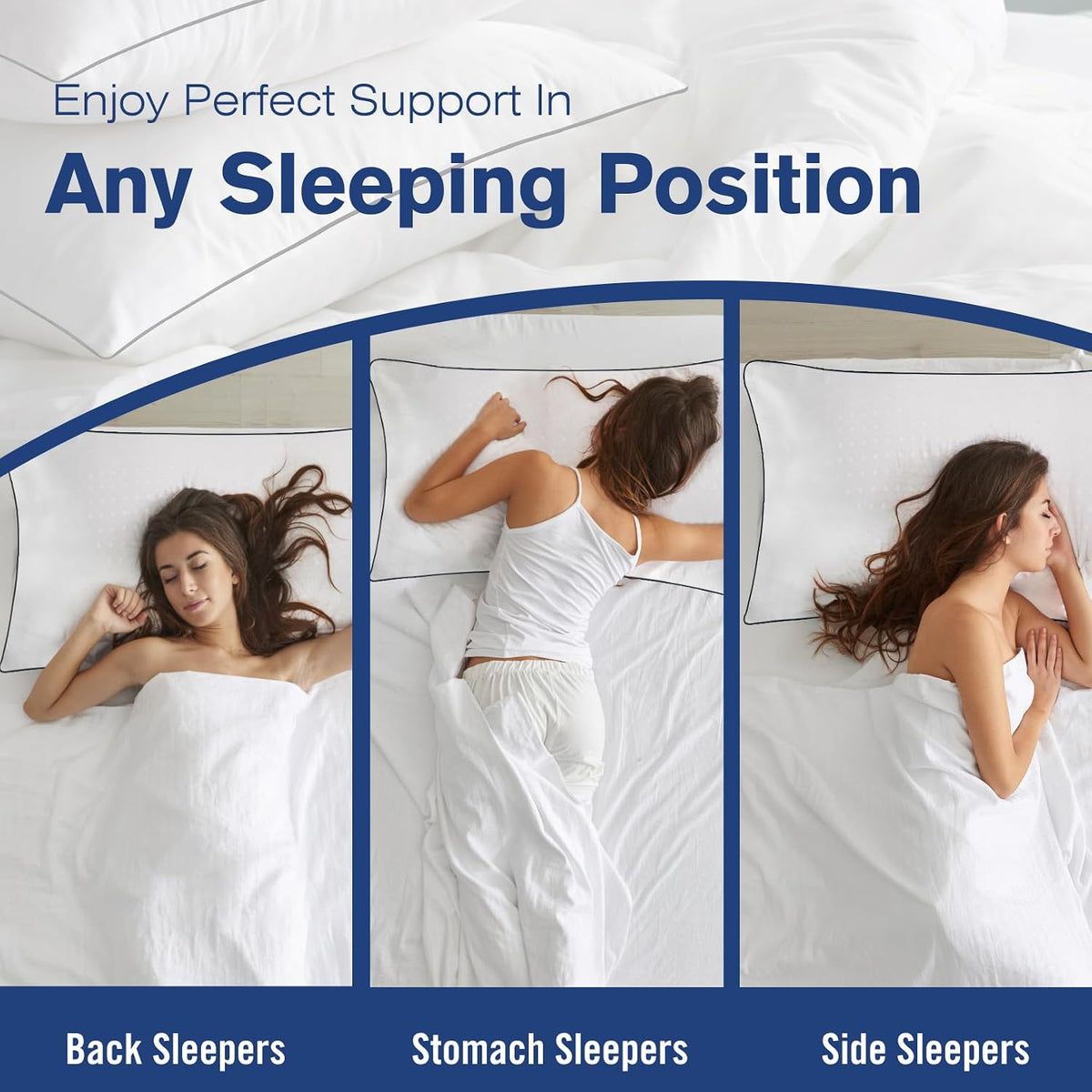 standard size bed pillows for sleeping 4 pack,luxury on a desk or shelf