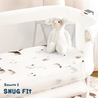 Stretchy Ultra Soft Fitted Bassinet Sheet Set 3 Pack, Universal Fit - Image 4