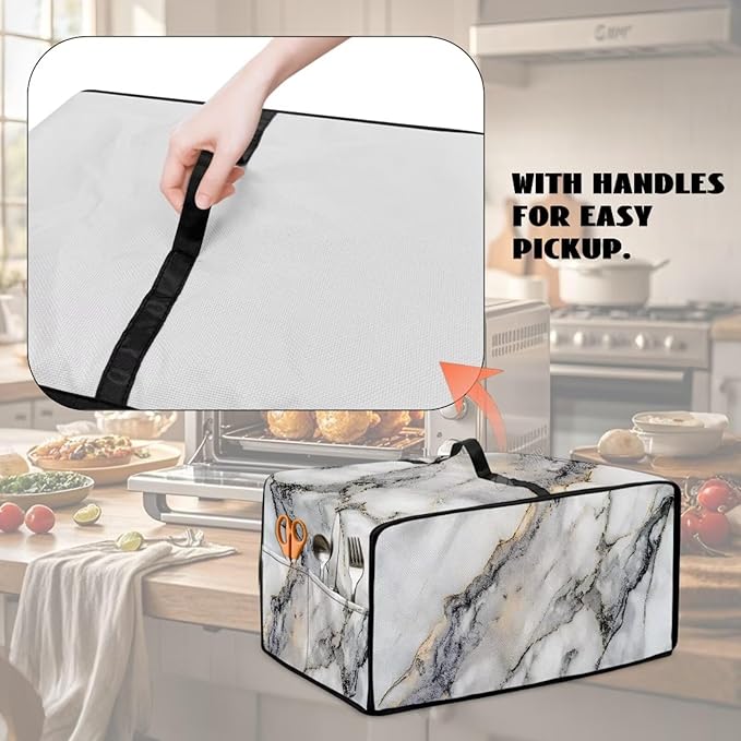 Toaster Oven Dust Cover Washable Fabric Convection Oven Cover Protector - Image 4