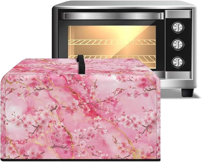 Microwave Oven Cover, Marble Flower Dustproof Machine Protector Decorative - Image 2