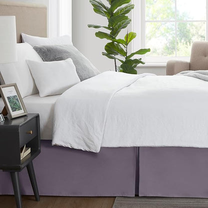 Nestl Grayish Purple Bed Skirt King Size - Image 3