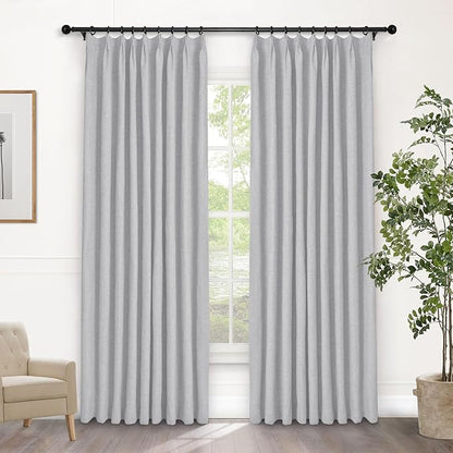 Macochico Pinch Pleated Full Blackout Curtains by Macochico