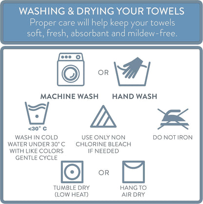 ny loft 100% cotton 6-piece bath towel set, view 9