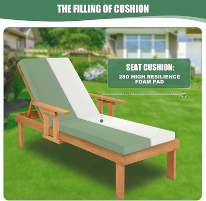 Chaise Lounge Cushions Outdoor Set of 4 - Image 4