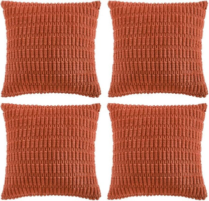 Fancy Homi 4 Packs Boho Burnt Orange Fall Decorative Throw Pillow Covers 22x22 by Fancy+Homi