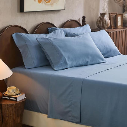 100% Linen Sheet Set King Size Extra Deep Pocket Fits 18-24 Inch Mattress by overket