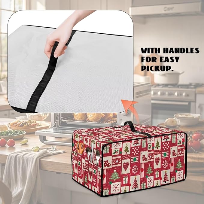 Christmas Decor Air Fryer Toaster Oven Dust Cover Washable Convection Oven - Image 4