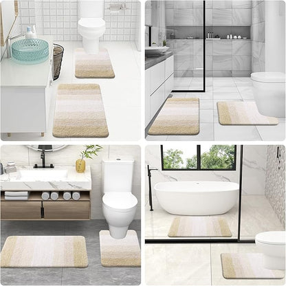 OLANLY Luxury Toilet Rugs U-Shaped 24x20, Extra Soft and Absorbent Microfiber - Image 6