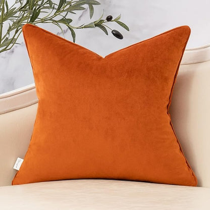 Yangest Burnt Orange Twigs Throw Pillow Cover Branches Velvet Cushion Case - Image 2