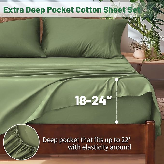 Extra Deep Pocket Queen Sheets 18-24 Inch 1000 Thread Count 100% Egyptian - Image 2