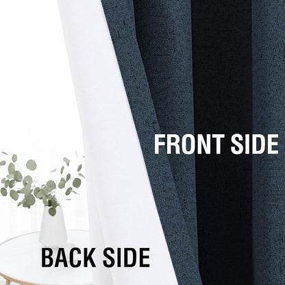 H.VERSAILTEX Linen Look 100% Blackout Curtains 63 Inches Long - Image 6