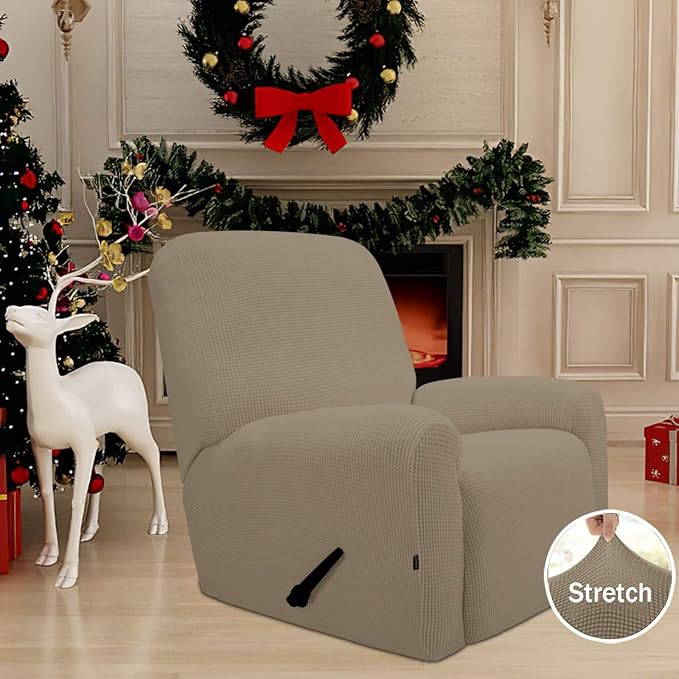 Easy-Going Recliner Stretch Sofa Slipcover Sofa Cover 4-Pieces Furniture - Image 2