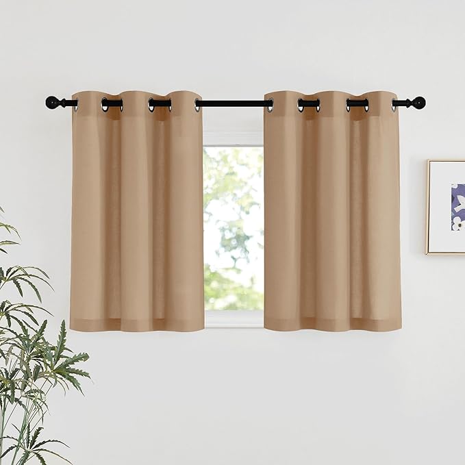 NICETOWN Linen 36 inch Curtains by NICETOWN