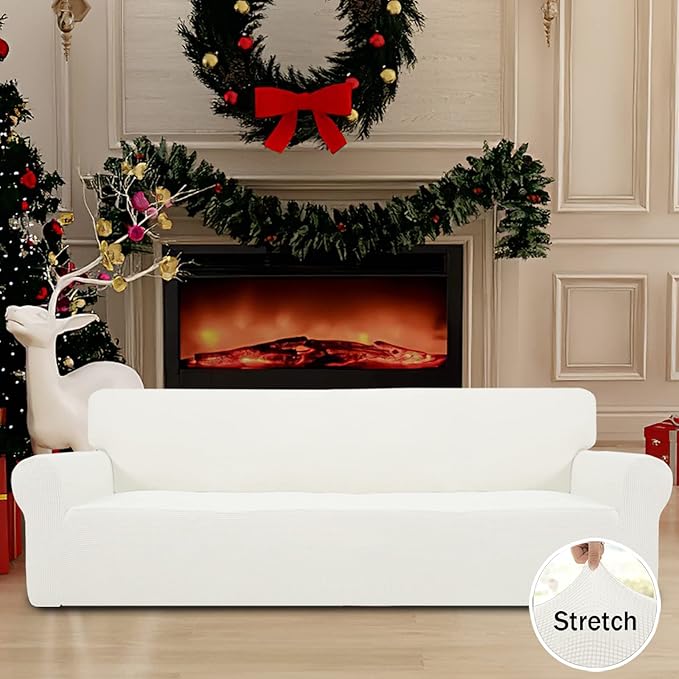Easy-Going Stretch 4 Seater Sofa Slipcover 1-Piece Sofa Cover Furniture - Image 3