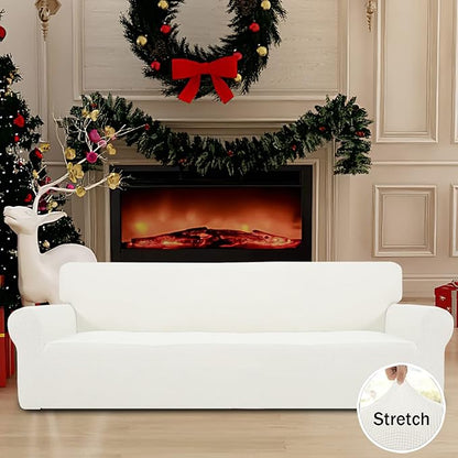 Easy-Going Stretch 4 Seater Sofa Slipcover 1-Piece Sofa Cover Furniture - Image 3