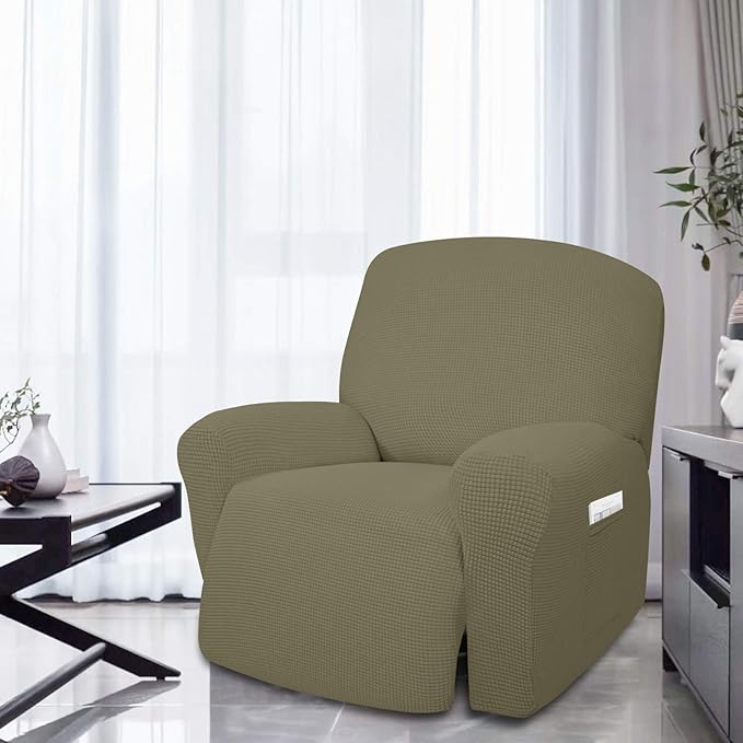 Easy-Going 4 Pieces Oversized Recliner Stretch Sofa Slipcover Sofa Cover - Image 2