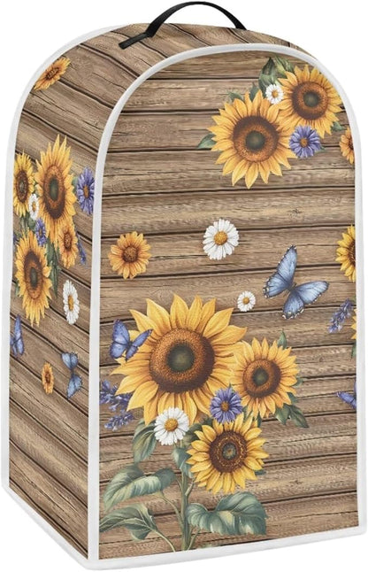 Sunflower Print Dust Cover for Blender Wood Design Blender Covers Stain by HUISEFOR