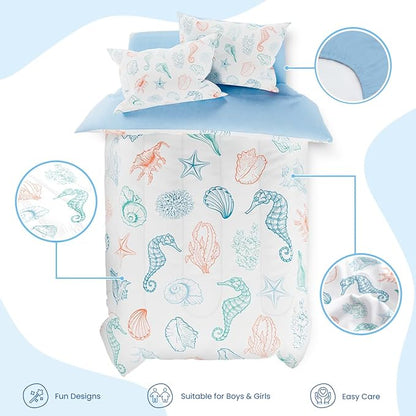 Kids Bedding Set for Girls Boys, Ultra Soft Microfiber Comforter Set Twin Size - Image 2