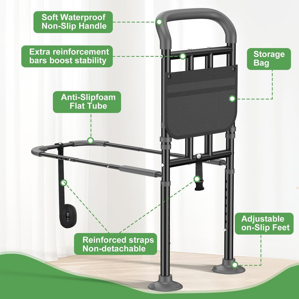 Bed Rails for Elderly Adults Safety with Ergonomic Padded Handle, ASTM Approv...