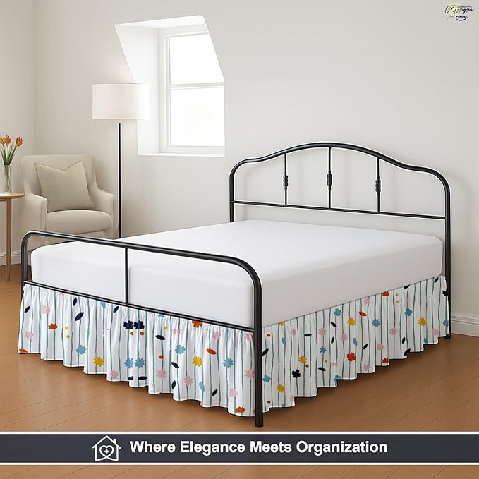 Cottington Lane Ruffled Bed Skirt Queen Size - Image 8
