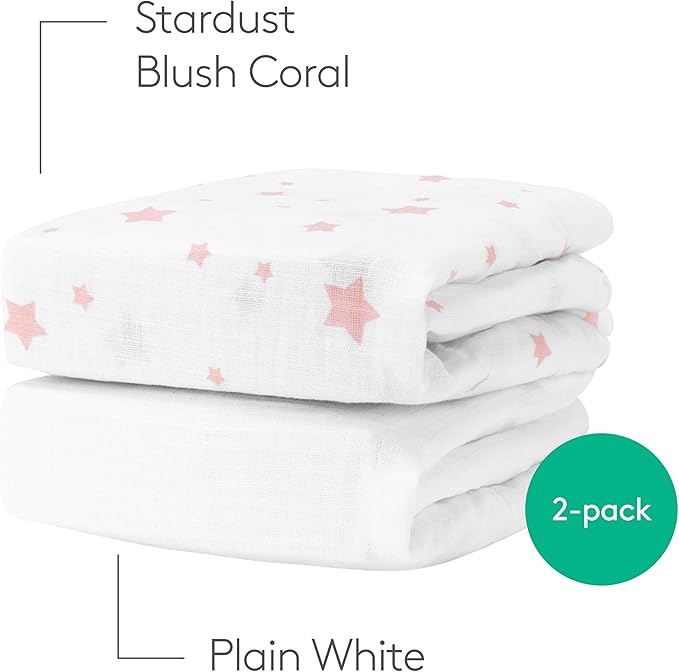 Newton Baby Fitted Mini Crib Sheets | Organic Muslin Cotton, Breathable & Soft - Image 9