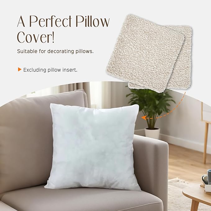 Decorative Throw Pillow Cover Elastic Couch Pillow Covers 18 x 18 & 20 x 20 Inch - Image 7