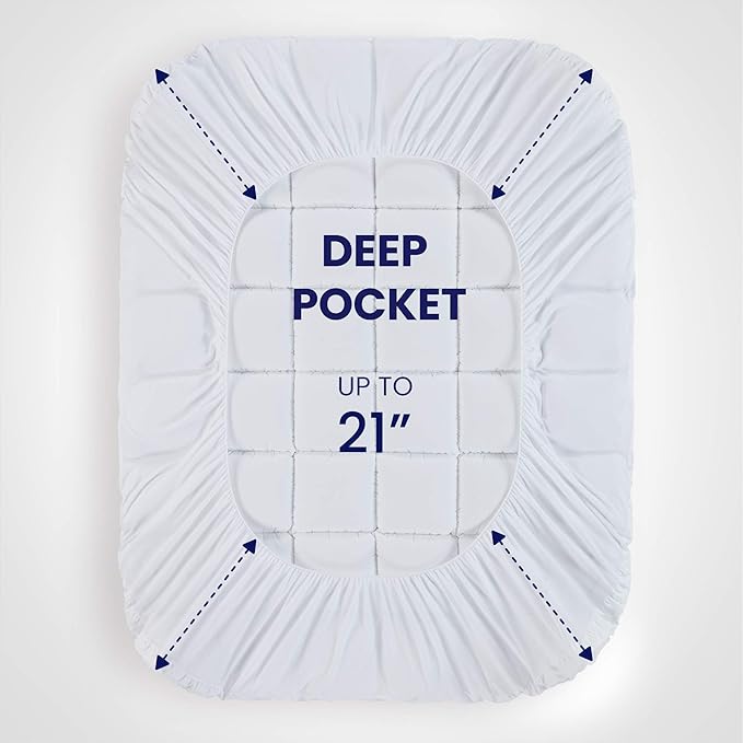 SLEEP ZONE Cotton Mattress Pad California King, Super Soft Pillow Top Mattress - Image 3