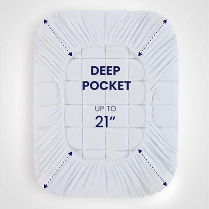 SLEEP ZONE Cotton Mattress Pad California King, Super Soft Pillow Top Mattress - Image 3