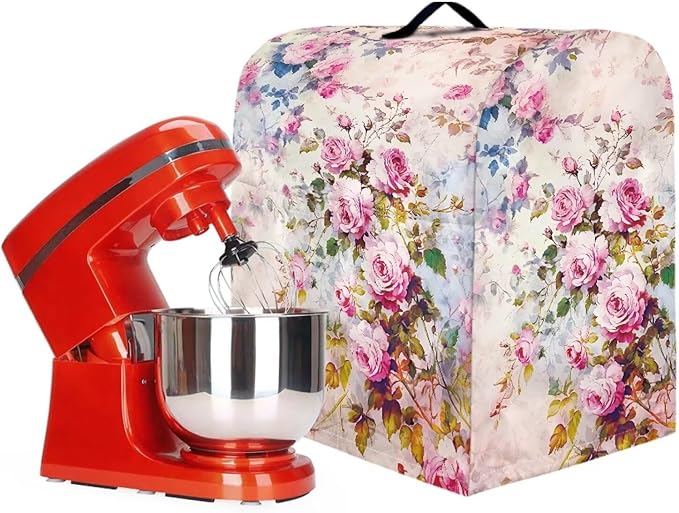 Retro Rose Print Mixer Covers Kitchen Small Appliance Dust Cover Compatible - Image 3