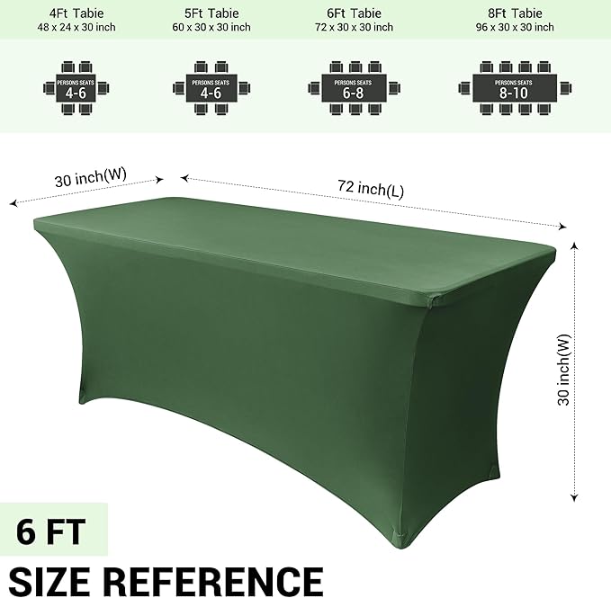 Obstal 6ft Stretch Spandex Table Cover - Image 4