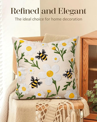 Embroidered Throw Pillow Covers 18x18 Inch - Image 5