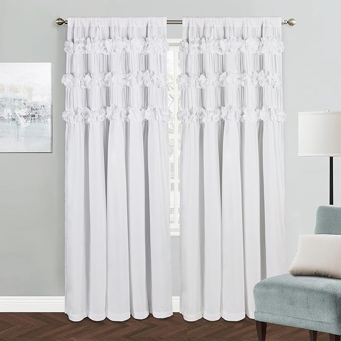 White Blackout Drapes by Homechoice+Decor