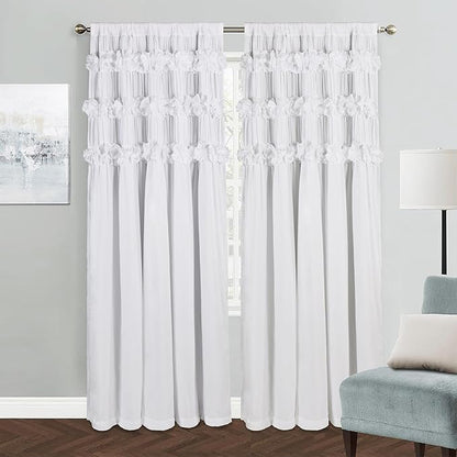 White Blackout Drapes by Homechoice+Decor