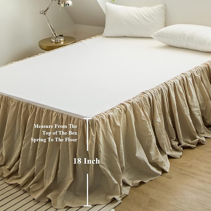 BISELINA French Linen Bed Skirt - Image 4