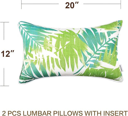JMGBird Outdoor Lumbar Pillows Waterproof Set of 2 - Image 6