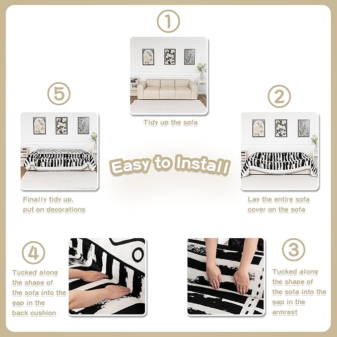MEETSKY Boho Couch Cover Sofa Covers - Image 8