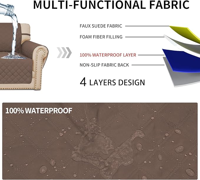 Easy-Going Waterproof Oversized Loveseat Covers Leakproof Couch Cover - Image 3