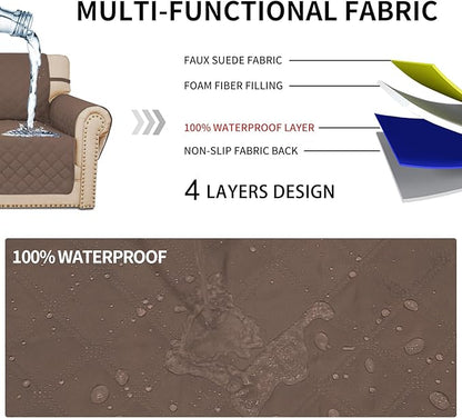 Easy-Going Waterproof Oversized Loveseat Covers Leakproof Couch Cover - Image 3