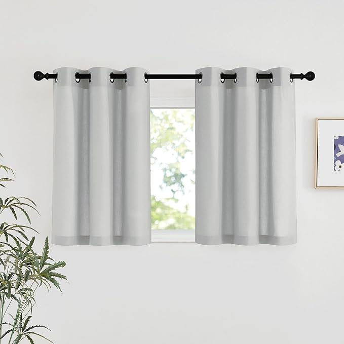 NICETOWN Linen 36 inch Curtains by NICETOWN