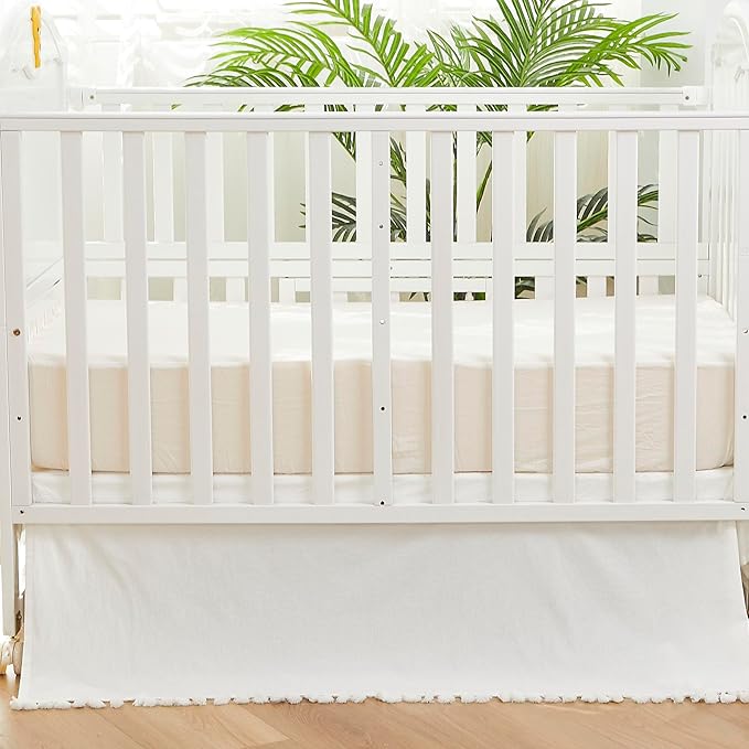Brandream Boho Bohemian Girl Boy Baby Nursery Crib Bed Skirt Dust Ruffle - Image 3