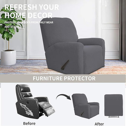 Easy-Going Recliner Stretch Sofa Slipcover Sofa Cover 4-Pieces Furniture - Image 4