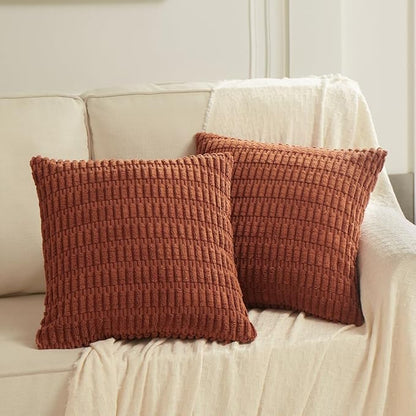 Fancy Homi 4 Packs Rust Decorative Throw Pillow Covers 26x26 Inch - Image 7