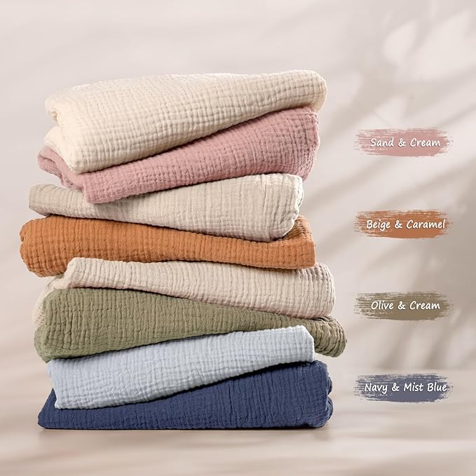 lulumoon Baby Muslin Bassinet Sheets: Cotton Bassinet Sheets Neutral - Image 4