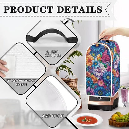 Bright Blossoms Kitchen Blender Cover Toaster Cover Boho Mandala Floral 2 Slice - Image 3