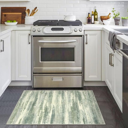 Modern Abstract Entryway Rug Indoor 2x3 Washable Rug Non-Slip Soft Small Area - Image 2
