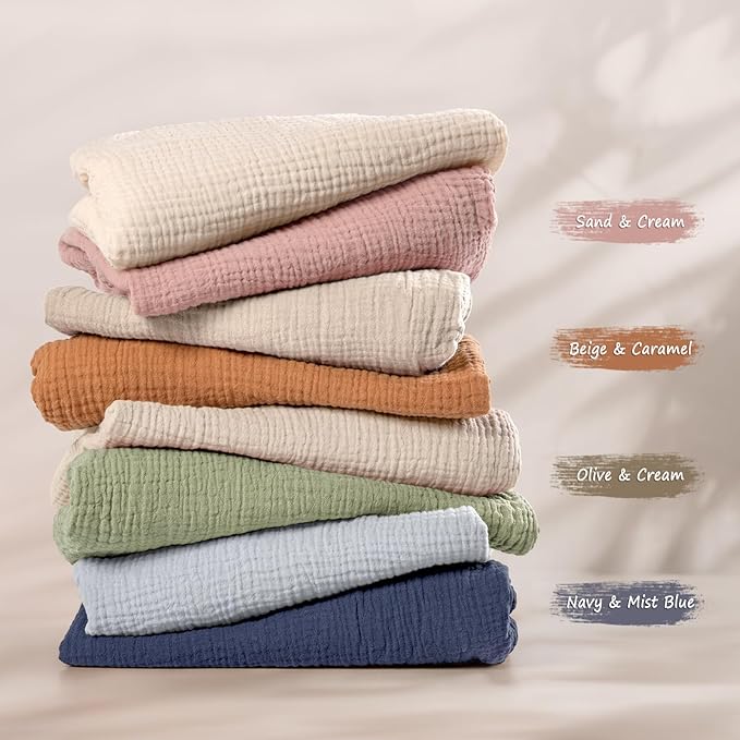 lulumoon Baby Muslin Bassinet Sheets: Cotton Bassinet Sheets Neutral - Image 4