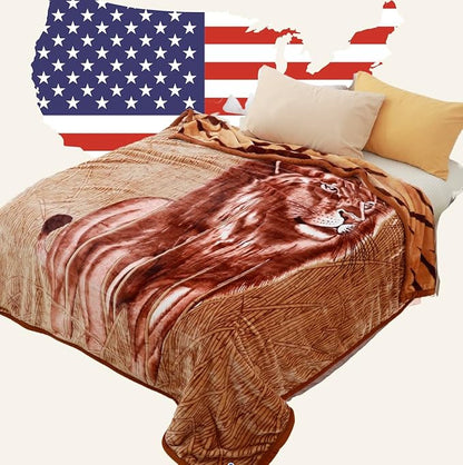 Hiyoko Heavy Korean Mink Lion Blanket by Hiyoko