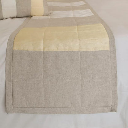 The HomeCentric King/Queen/Twin Beige Decorative Twin 53"x18" Bed Runner - Image 5
